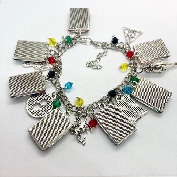 Harry Potter Book Cover Charm Bracelet Handmade - Picture 8 of 10